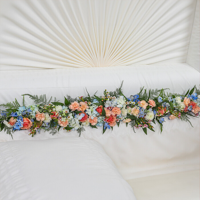 Floral Casket Lid Garland