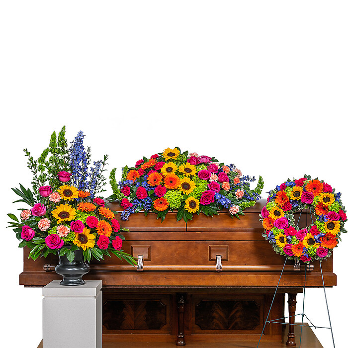 Forever Blooming Bright Trio with Wreath