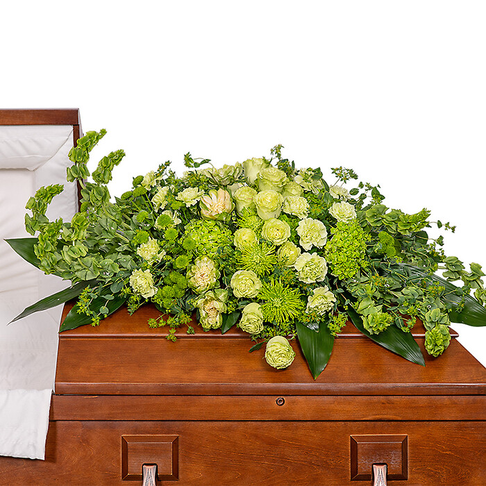 Tranquil Oasis Casket Spray with Roses