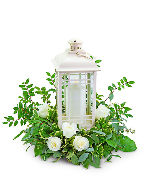 Classic White Rose Lantern