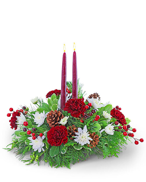 Cranberry Christmas Centerpiece