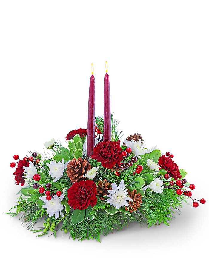 Cranberry Christmas Centerpiece